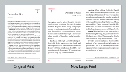 Original Print vs New Large Print